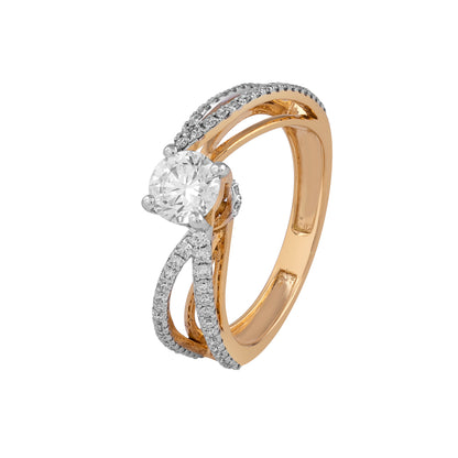 infinity twist solitaire ring - view 2