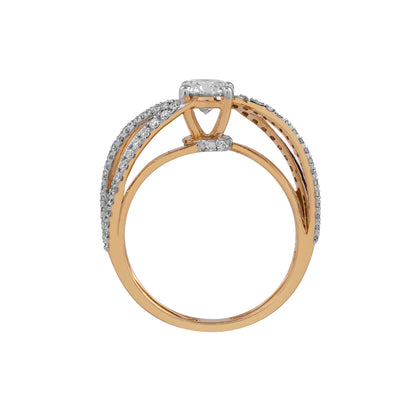 infinity twist solitaire ring - view 3