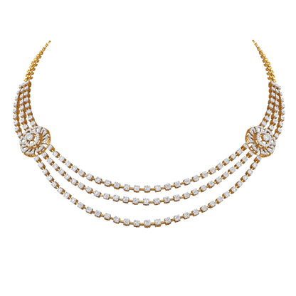 triple-strand diamond necklace - view 1