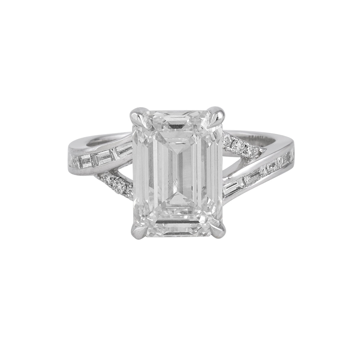 emerald cut solitaire ring - view 1