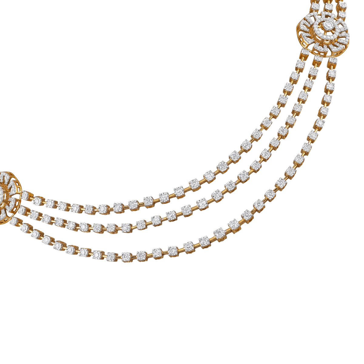 triple-strand diamond necklace - view 3