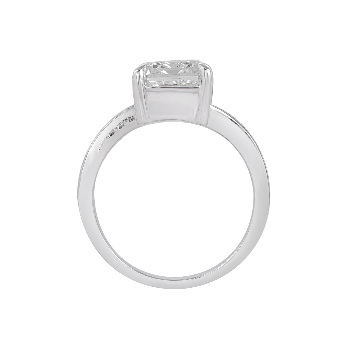 emerald cut solitaire ring - view 2