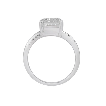 emerald cut solitaire ring - view 2
