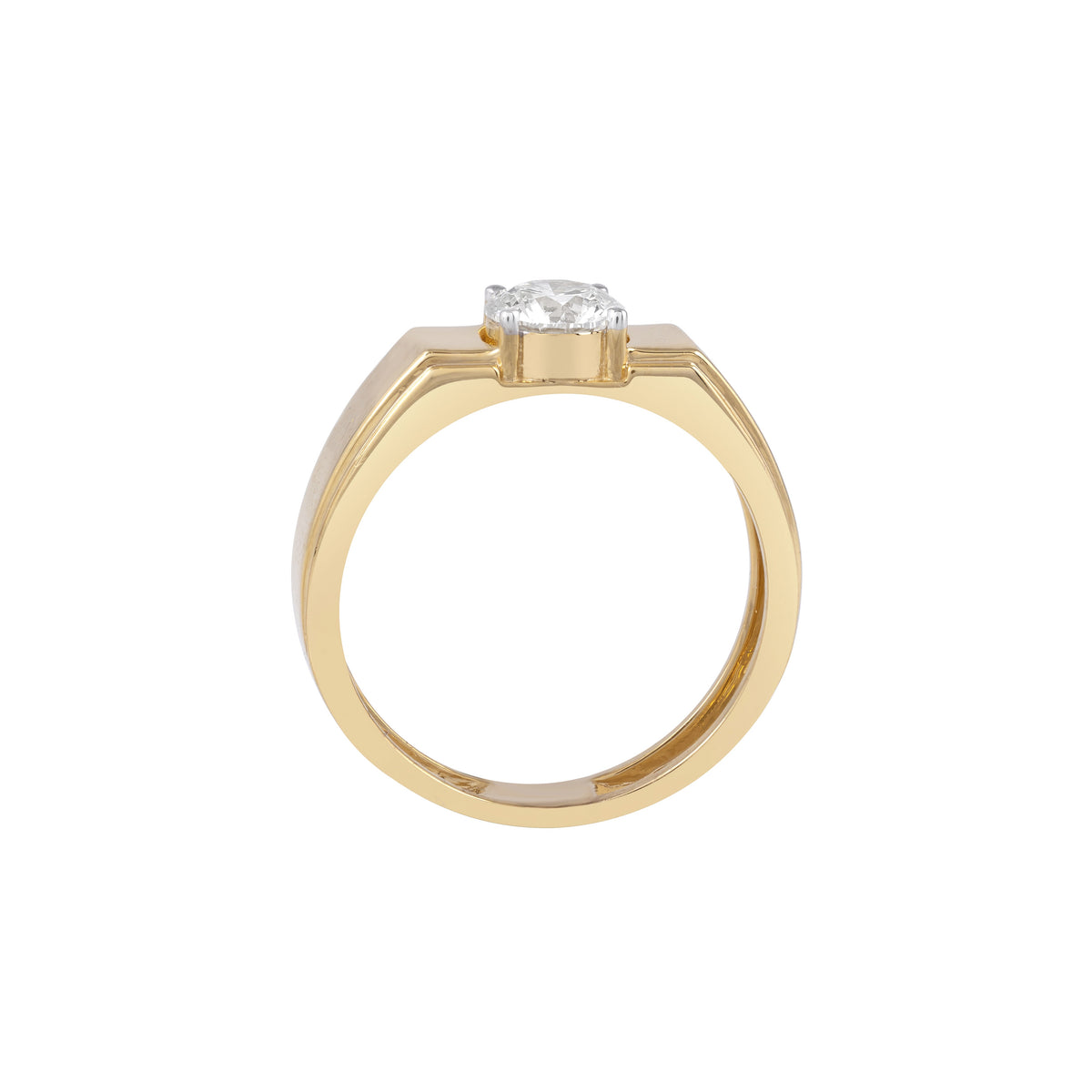 Men's solitaire diamond ring - view 3