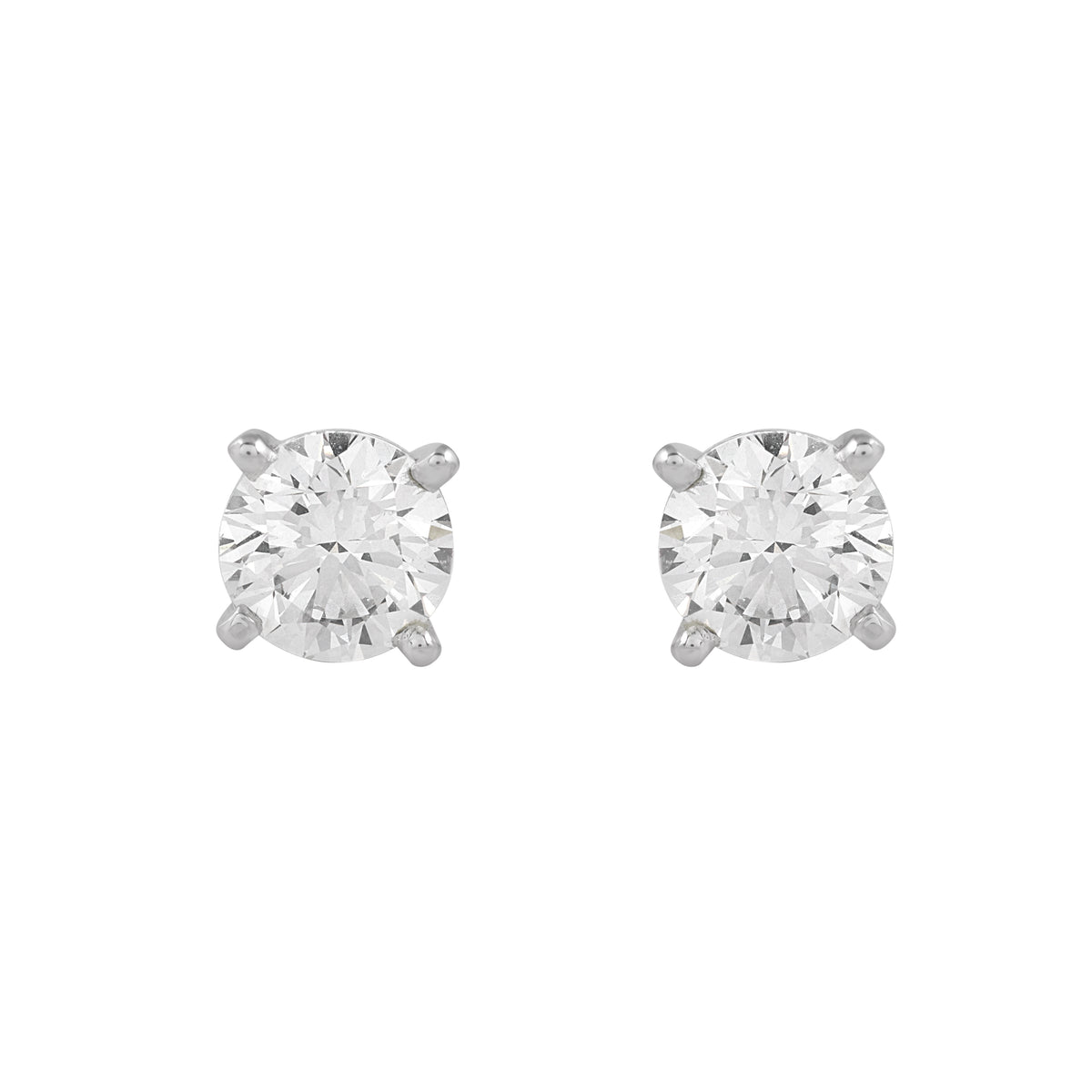 Round 5.02 Carat lab grown diamond stud earrings by EVERLUME JEWELS