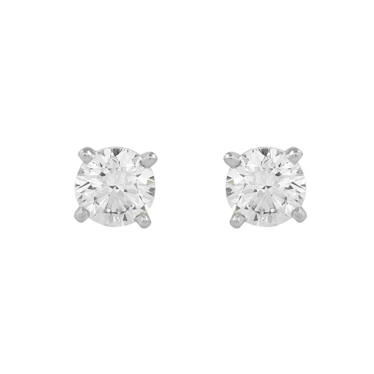 Round 5.02 Carat lab grown diamond stud earrings by EVERLUME JEWELS