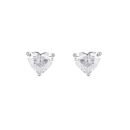 Pair of heart-shaped 1.04 carat diamond stud earrings by EVERLUME JEWELS