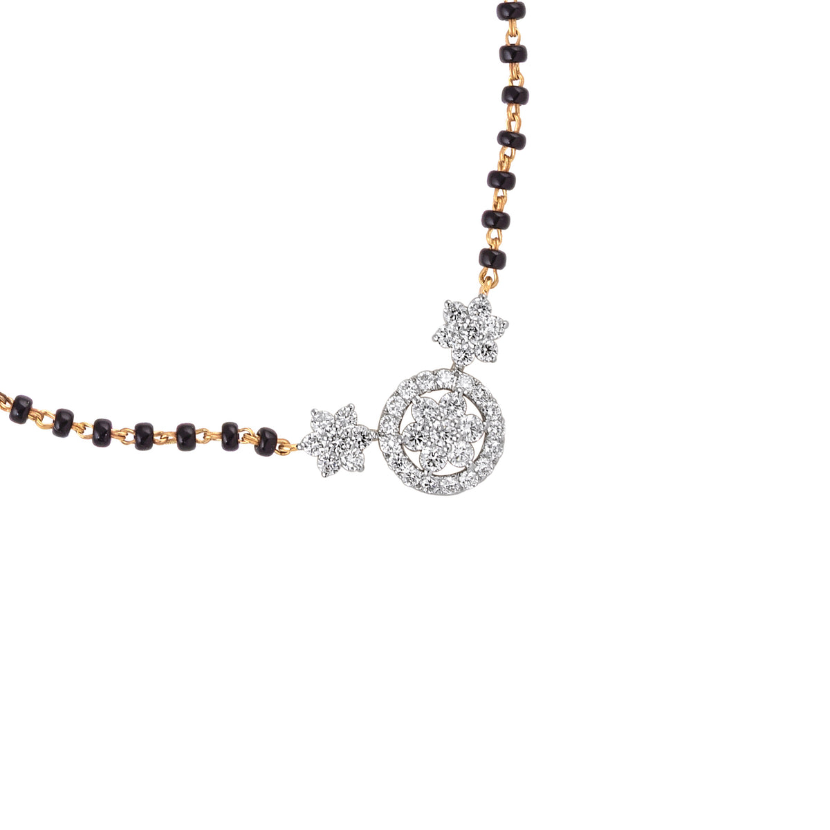 Floral Halo Mangalsutra Pendant - view 3