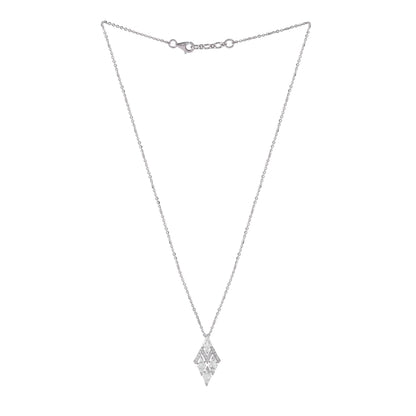 Eternal Grace diamond pendant set by EVERLUME JEWELS featuring a geometric diamond charm.