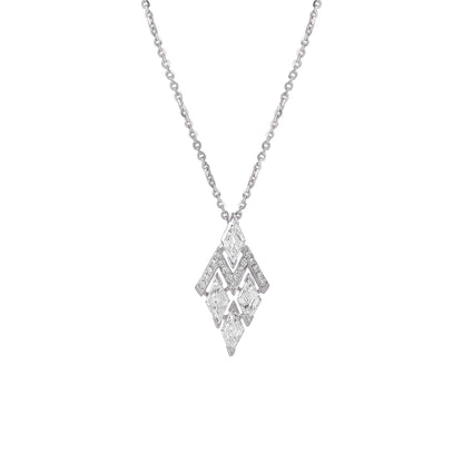 Everlume Jewels Eternal Grace diamond pendant necklace in silver tone