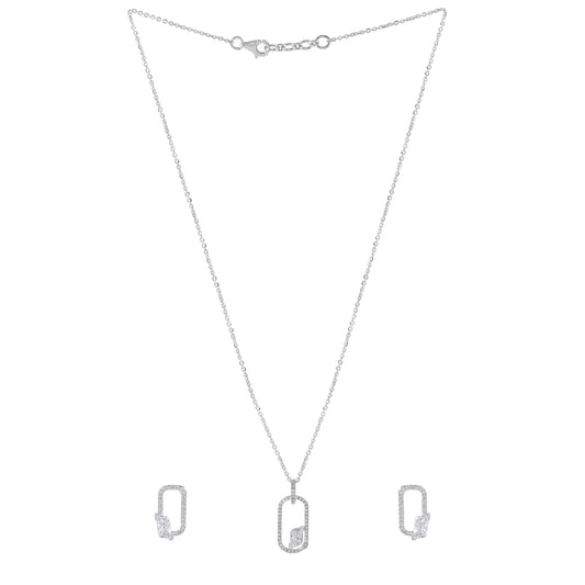 Lumière Link Diamond Pendant Set