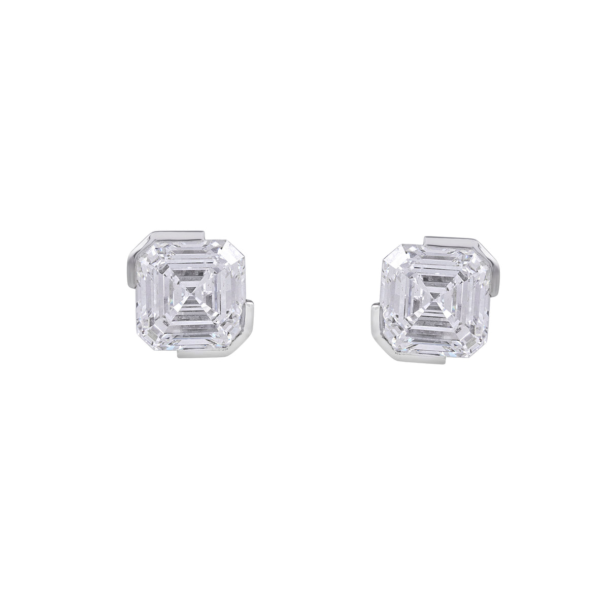 Minimal geometric lab grown diamond stud earrings by EVERLUME JEWELS