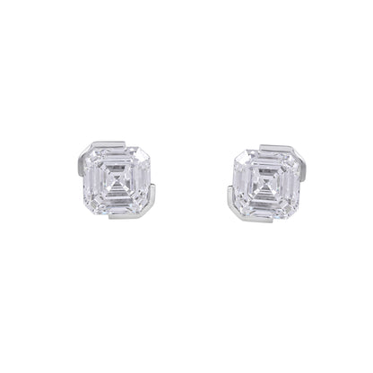 Minimal geometric lab grown diamond stud earrings by EVERLUME JEWELS
